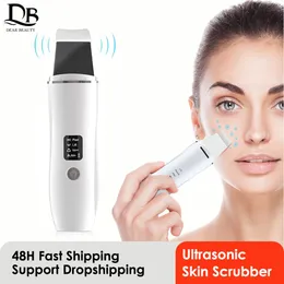 Ferramentas de limpeza Acessórios Ultrasonic Skin Scrubber Peeling Pá EMS Microcorrente Íon Acne Removedor de Cravo Limpeza Profunda Dispositivos de Levantamento 230609