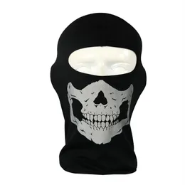 Tactical Ghost Skull Mask Protezione per il viso Airsoft Paintball Shooting Gear Full Face Polyester NO04-111215h