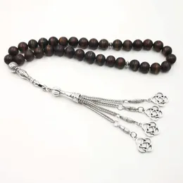 Pulseiras chegam novas ágatas antigas naturais tasbih com matel borla pulseira muçulmana gfit 33 66 99 contas paryer árabe misbaha pulseira masculina