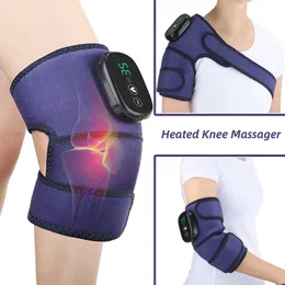 Leg Massagers Electric Knee Massager USB Heating Vibration Infrared Compress Therapy Elbow Shoulder Knee Massage Pad For Joint Pain Relief 230609
