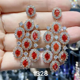 Orecchini pendenti per gioielli di lusso da donna 2023 Nappa di zirconi lucidi da appendere al regalo di una festa da sera femminile