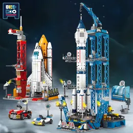 Blocks UKBOO Aviation Series Space Shuttle Aerospace Spaceship Rocket Building Block City Classic Model Bricks Childrens Toys 230609