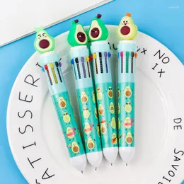Pcs/lot Kawaii Avocado 10 Colors Ballpoint Pen School Office Writing Supplies Cute Pens Stationery Accessories Gift