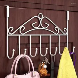 Hooks Iron Nail-free Door Back Hook European-style Traceless Metal Hanger Back-type Coat S-type 7 Household Supplies