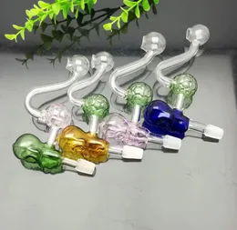 Glass Pipes Smoking Manufacture Hand-blown hookah New Colorful Skeleton Football Glass Pot