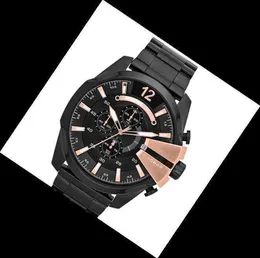 남성을위한 럭셔리 시계 All Black Classic Designer Japan Movement Wristwatch 스포츠 크로노 그레이프 AAA 품질 남성 쿼츠 DZ Reloj D4309/D4308/
