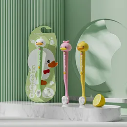 Orc platypus baby barns tandborste tunga kappa ren mjuk päls tecknad djur baby övning lärande tandborste