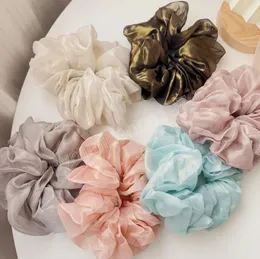 Solid Color Hair Scrunchies Extra stora elastiska hårgummiband Hårband Girls Soft Hair Ring Hair Bands for Girls