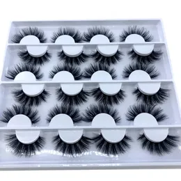 Makeup Tools Hbzgtlad 12 Par 3D Mink Lashes Natural False Eyelashes Dramatiska volym Fake Eyelash Extension Silk 230612