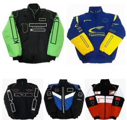 F1 Team Workwear New Full Embroidered Logo Racing Cotton Padded Jacket