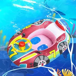 Поплавки пробирки надувные детские игры с плуной лодкой детское плавание кольцо аксессуары для водного развлечения игрушки P230612