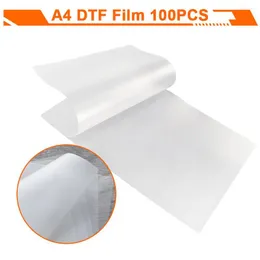 DTF Baskı Direct ve A3 için Mürekkep Yeniden Doldurma Kitleri 100 PC A4 PET Transfer Filmi