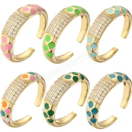 Y2K elegante cor doce/anéis de dedo leopardo com zircônia cúbica branca cor de ouro anel ajustável para mulheres joias de festa de casamento