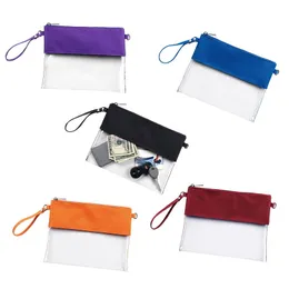 PVC Transparente Umhängetasche Damen Mode Einfarbig Messenger Wasserdichte Handtasche