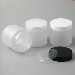 200G Frosted Empty PET Jars with Black White Clear Plastic Screw Lids 666oz Cosmetic cream make up Containers Packaginggood Ihhqs