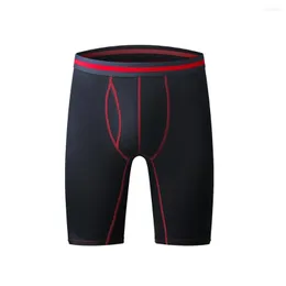 Cuecas masculinas bolsa convexa shorts boxers abertos shorts cuecas de pernas compridas cuecas boxer para meninos