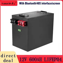 Batteria 12V 600AH Lifepo4 Batteria ricaricabile Con interfaccia Bluetooth BMS 485 e pacco batteria Camping Power schermo RV