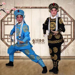 Etniska kläder Peking Opera män huangmei drama outfit generals soldater walk peking kostym man film och tv -scenkläder