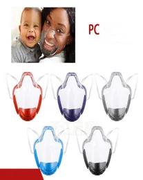 Splash Lip Dhl PC Masks Face Shield transparente Máscaras sólidas de alta prova por idioma Avsij1159056
