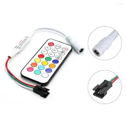 Controller DC 5V - 24V LED Mini telecomando RF Dream-color per WS2812 WS2811 SK6812 Dream Color Strip Light Controllo 21 tasti