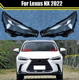 Auto Case Strålkampkapslar för Lexus NX 2022 Bilens främre strålkastarobjektiv Lampskärmslampdäcke Huvudlampa Lätt glasskal