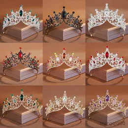 Jóias para cabelo de casamento Tiara de noiva Coroas e tiaras Feminino Strass Headwear Queen R230612