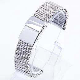 22mm 24mm Top Quality Watch Band 316L Rostfritt stål Watchband Fit för BR -band Armband Fällbar spänne fullt silverbälte