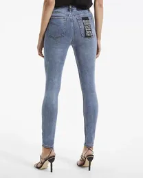Toppkvalitetsdesigner jeans ksubi jeans kvinna designer ksubi jeans för rip denim cyklist grå färg pant ben lång rak midja midja jeans mode 325