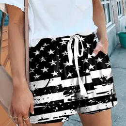 Shorts com estampa de estrela 4 de julho casual Trump verão respirável secagem rápida legal roupas de rua femininas Pantalones Cortos 2023 P230606