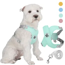 X Shaped Pet Harness Vest and Leash Set for Small Meidum Dogs Reflective Puppy Cat Harness Breathable Mesh Walking Chest Straps