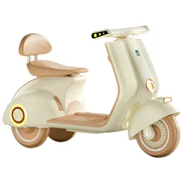 Carro elétrico para crianças andar em motocicleta triciclo elétrico andando bebê estilo vintage carro infantil 3 rodas bateria carro