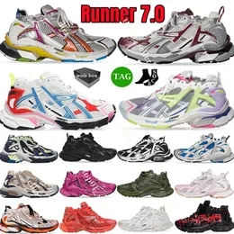 Designers Women Men Paris Runner 7.0 Casual Shoes demna Transmit sense 7s Trainers Black White Pink Blue Green Burgundy Deconstruction 7 jogging hiking Sneakers 35-46