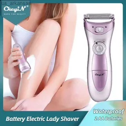 CKEYIN BATTERY POWERED ELECTRIC LADY SHAVER WATERPROOFメスヘアリムーバーカミソリインスタントシェービング女性レッグアームピットヘアエピレーターL230523