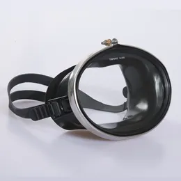 ダイビングマスク調整可能な防水スキューバダイビングマスクギアダイブマスクガラスシングルレンズアイウェア漁師水泳ゴーグル230612
