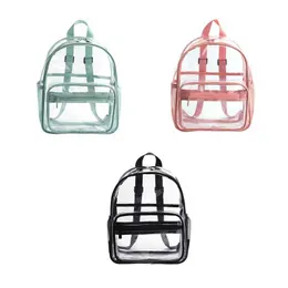 Backpack Women Backpack Transparent Pvc Bag Fewom Mode College Students Bookbag Daypack dla nastolatków dziewcząt J230517