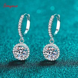 Dangle Chandelier Smyoue White Gold Plated 여성을위한 2ct 드롭 이어링 스파클링 D 컬러 Gem Lab Diamond Earring S925 Sterling Silver 230609