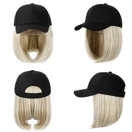 Wig hat female short hair integrated BOBO head peaked cap hats many style choices, support customization