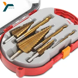 Matkap Bitleri 6 PCS Adım Bit Testere Set Freze Kesici 412 420 432mm 3 6 8mm Ahşap İşleme Metal Çekirdek Delik Açıcı 230609