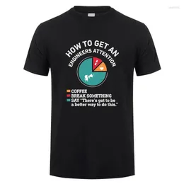 Herr t-skjortor män hur man får en konstruerar uppmärksamhet män skjorta sommar kort ärm geek nörd teknik t-shirts bomull man tshirt