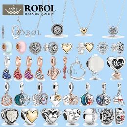 925 Sterling Silver Charms för pandora smycken pärlor 925 armband populära mors dagstilar kan ges som gåvor till mödrar charm