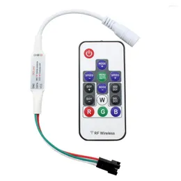 Controllers DC5-12V Mini 14key RF Remote Controller For RGB Dream Color WS2811 WS2812B Wireless Dimmer LED Strip Light