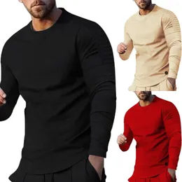 Men's T Shirts Mens Solid Fashion Casual Sports Fitness Outdoor Round Neck Shoulder Fold Shirt Raglan Long Sleeve Short Scoop Tee