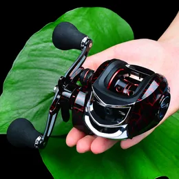 베이트 캐스팅 릴 Aorace Fishing Reel 모든 금속 스풀 181bb 10kg22lb 최대 드래그 속도 비율 72 1 자기 주조 230613