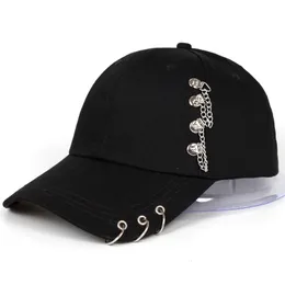 Bollmössor som säljer mode järnring boll kpop hattar justerbara baseball mössa hattar mode hattar kvinnor sol hatt män 230612