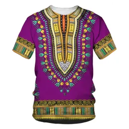 メンズTシャツアフリカンメンズ3Dプリント衣類ダシキTシャツ伝統的な衣類