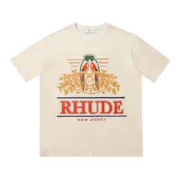 T-shirt da uomo 23NEW t rhude designer T-shirt in puro cotone street fashion coppia abbinata a maniche corte