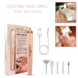 Kit per nail art Trapano elettrico con frese a LED Fresa per manicure Set di macchine per pedicure Tornio per unghie professionale ricaricabile USB 230613