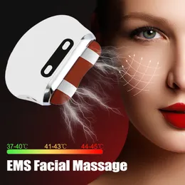 Face Massager EMS Lyft Guasha Bianstone Gua Sha Scraping Board Microcurrent Heat Vibration Massage V Slimming 230612