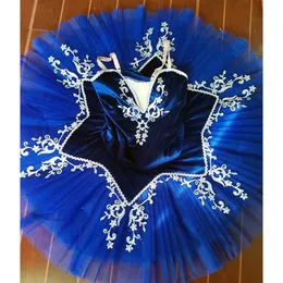 Dancewear Velvet Blue Professional Ballet Tutu Children Kids Ballet Tutu Adulto Women Ballerina Party Dance Dress Girl Halloween Costume 230612