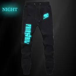 Sweatpants New FAIRY TAIL Luminous Pants Students Sports Summer Loose Pants Cotton Straight Pants High Quality Jogger Jogging Long Trousers